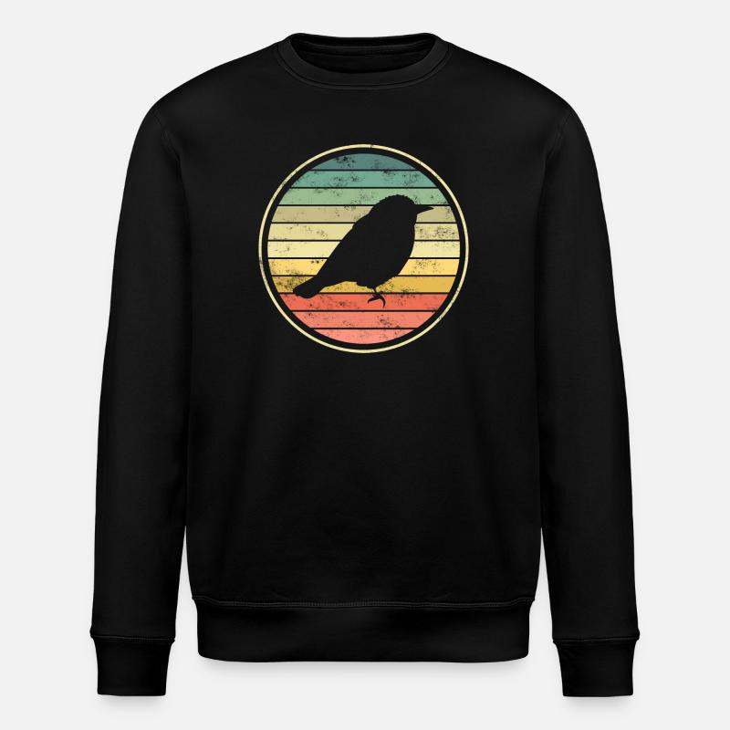 bird birds - Stanley/Stella ROLLER Unisex Organic Sweatshirt - black