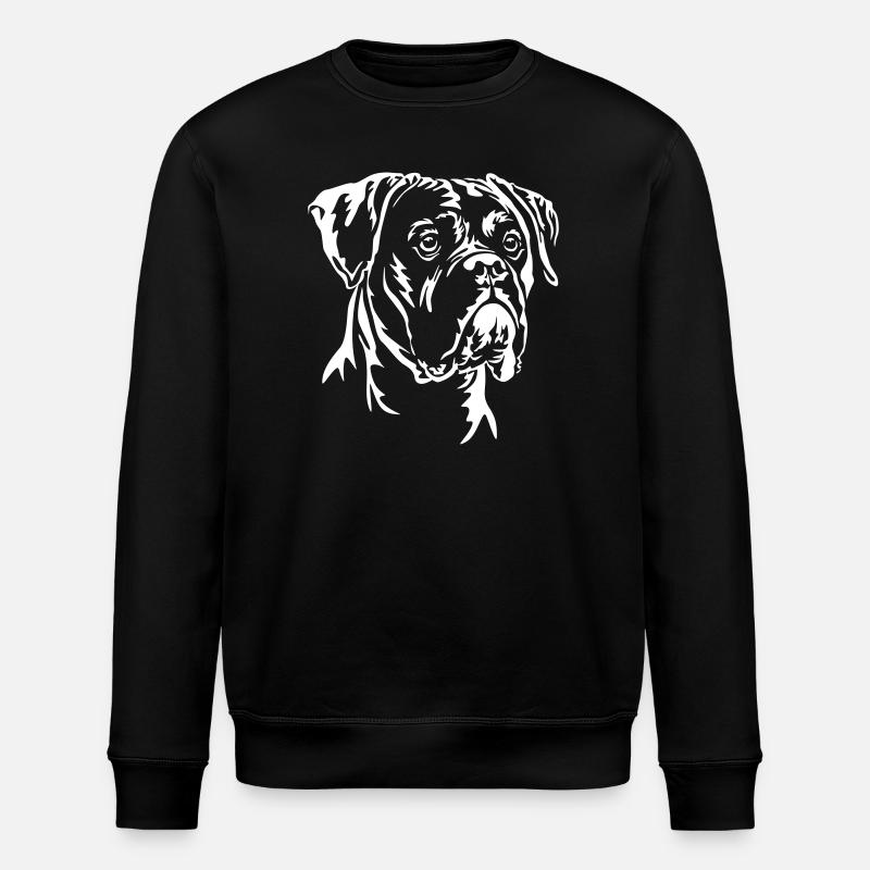 Boxer Kopf "Black Edition" - Stanley/Stella Unisex Bio-Sweatshirt ROLLER - Schwarz