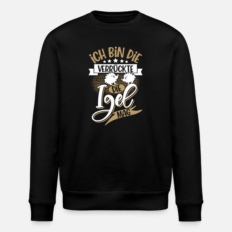 Igel - Stanley/Stella Unisex Bio-Sweatshirt ROLLER - Schwarz