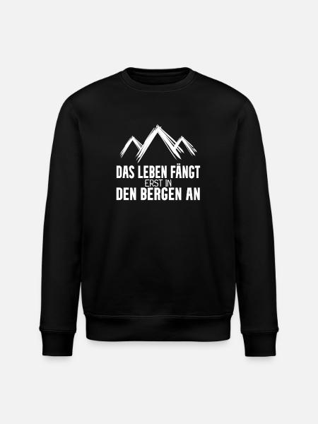 Wandern Berge Wanderer - Stanley/Stella Unisex Bio-Sweatshirt ROLLER - Schwarz