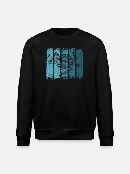 turtle - Stanley/Stella ROLLER Unisex Organic Sweatshirt - black