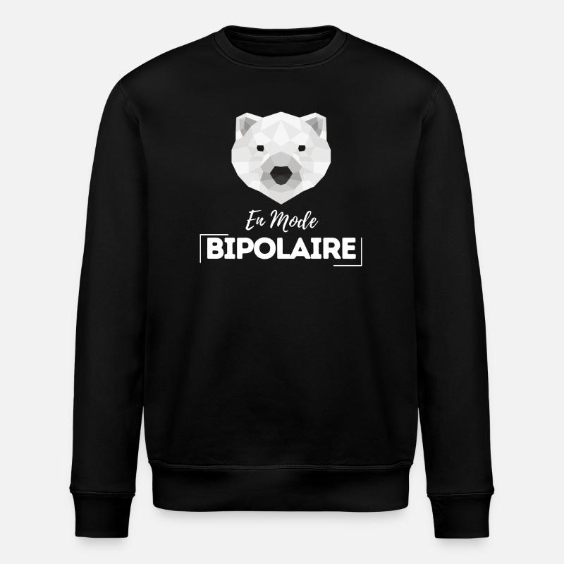 En mode bipolaire - Sweat bio ROLLER Stanley/Stella Unisexe - noir