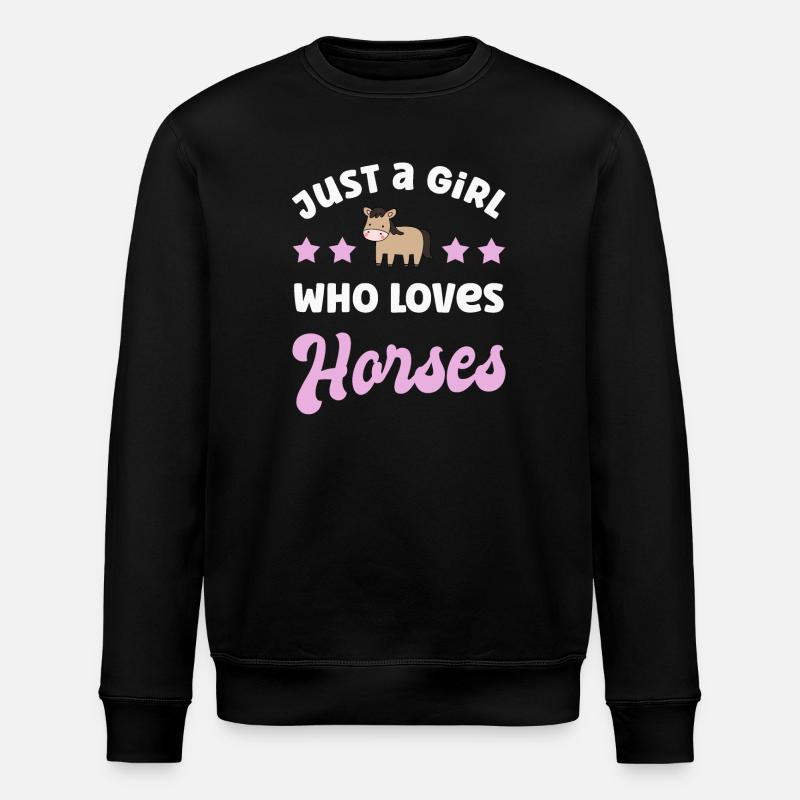 Cheval chevaux - Sweat bio ROLLER Stanley/Stella Unisexe - noir