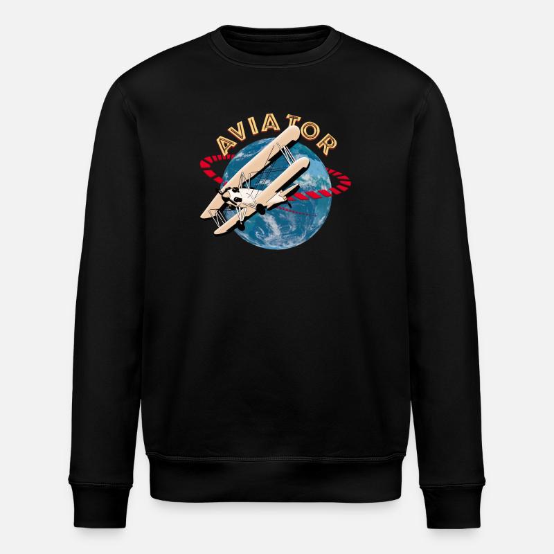 Pilote d'avion - Sweat bio ROLLER Stanley/Stella Unisexe - noir