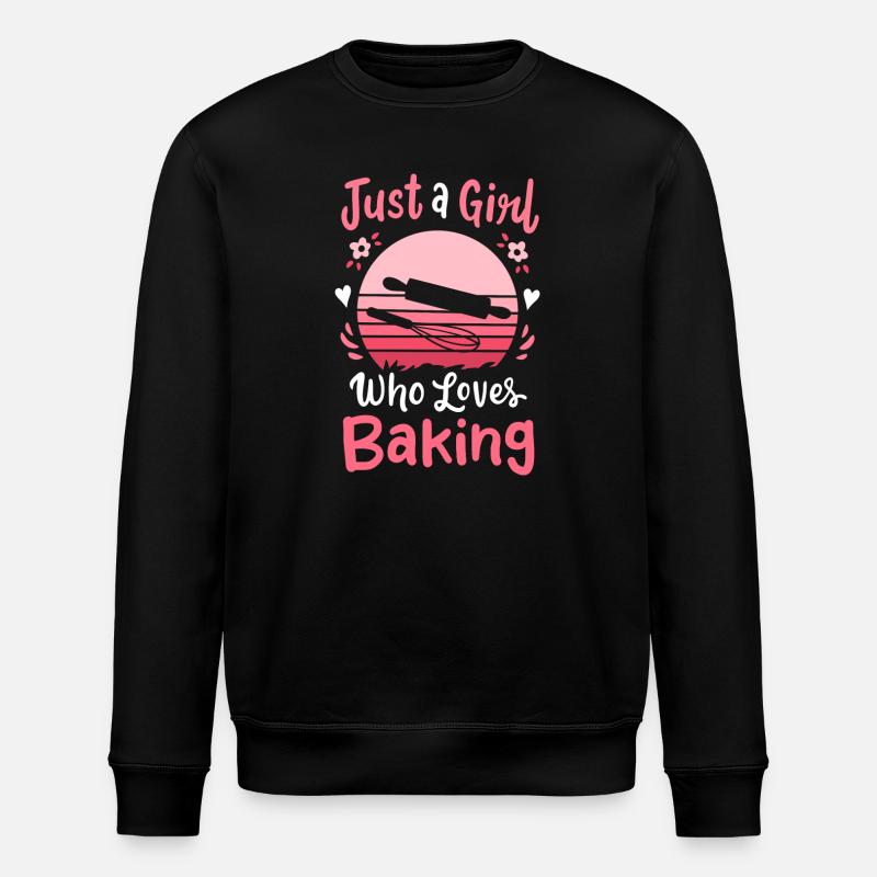 Backen Bäcker Retro - Stanley/Stella Unisex Bio-Sweatshirt ROLLER - Schwarz