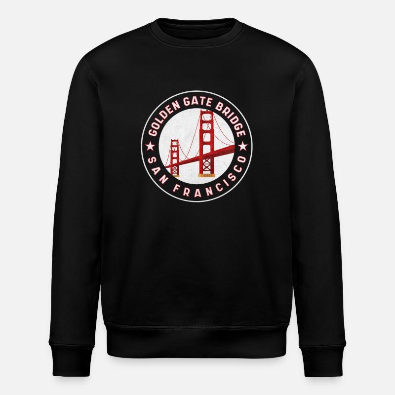 Golden Gate Bridge San Francisco - Stanley/Stella ROLLER Unisex Organic Sweatshirt - black