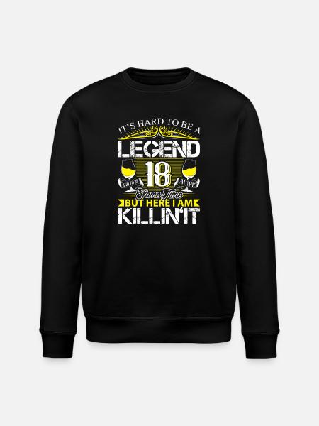 18th Birthday Legend - Stanley/Stella ROLLER Unisex Organic Sweatshirt - black
