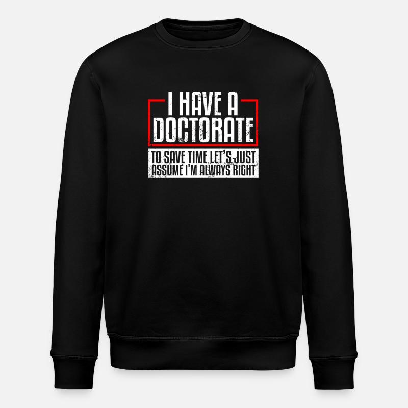 Doktorat PhD Doktorat - Stanley/Stella Unisex Bio-Sweatshirt ROLLER - Schwarz