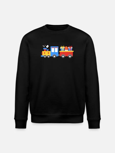 Zug Modelleisenbahn - Stanley/Stella Unisex Bio-Sweatshirt ROLLER - Schwarz