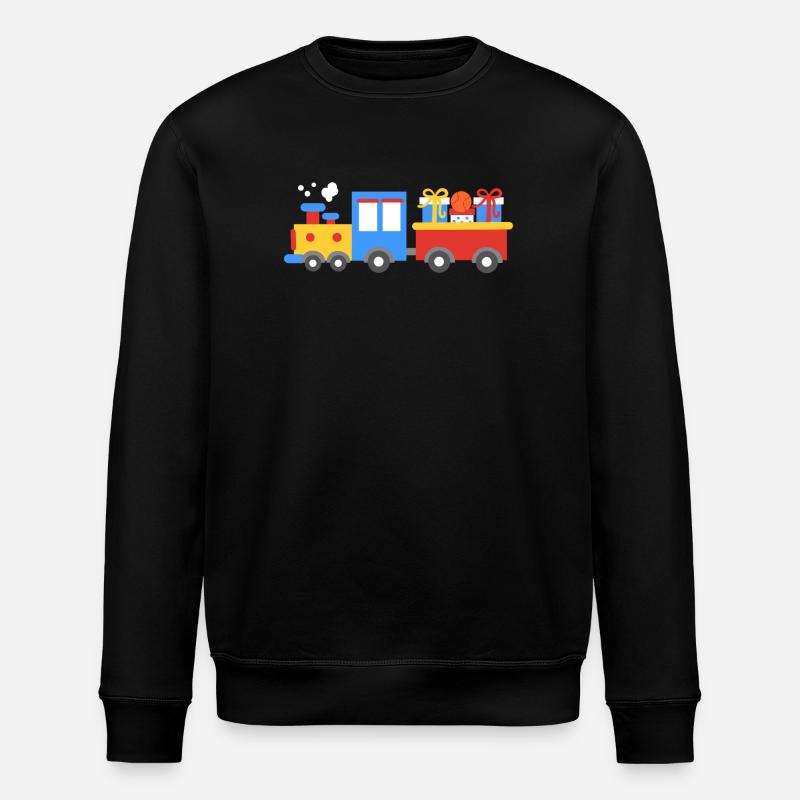 Zug Modelleisenbahn - Stanley/Stella Unisex Bio-Sweatshirt ROLLER - Schwarz