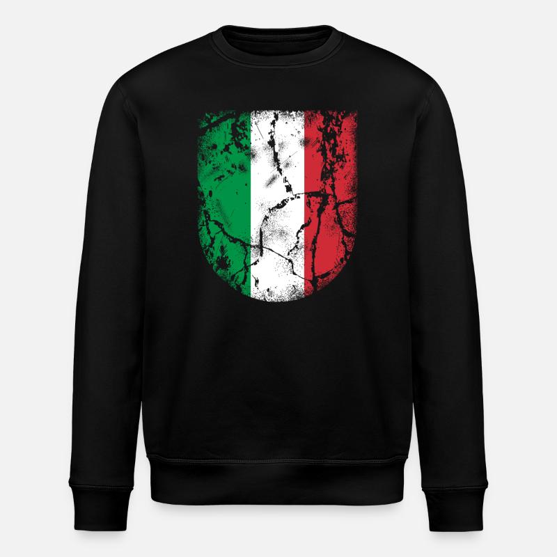 Italien Flagge - Stanley/Stella Unisex Bio-Sweatshirt ROLLER - Schwarz