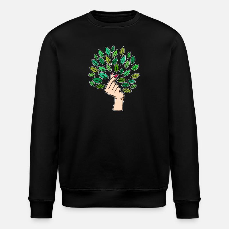 Umwelt Erde Baum Umweltschützer - Stanley/Stella Unisex Bio-Sweatshirt ROLLER - Schwarz