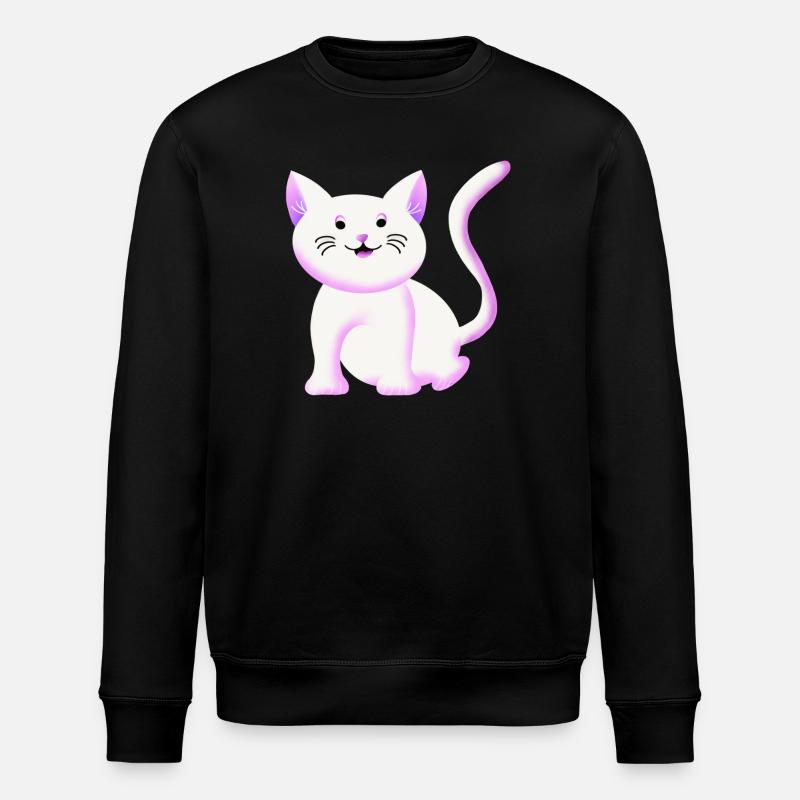 Süßes Kätzchen | Katze | Geschenkidee - Stanley/Stella Unisex Bio-Sweatshirt ROLLER - Schwarz