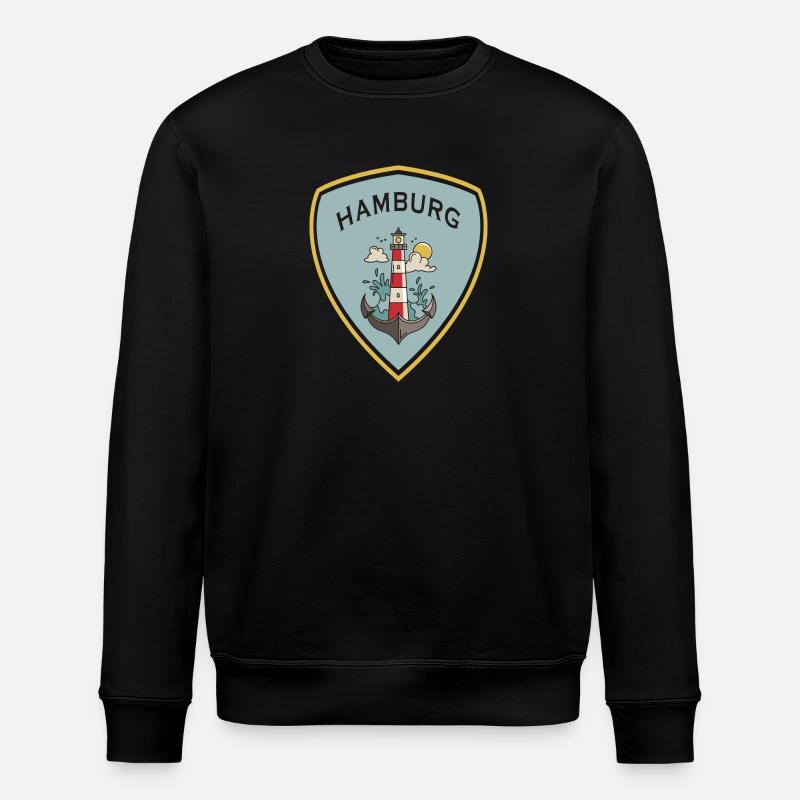 Hamburg Wappen Design - Stanley/Stella Unisex Bio-Sweatshirt ROLLER - Schwarz