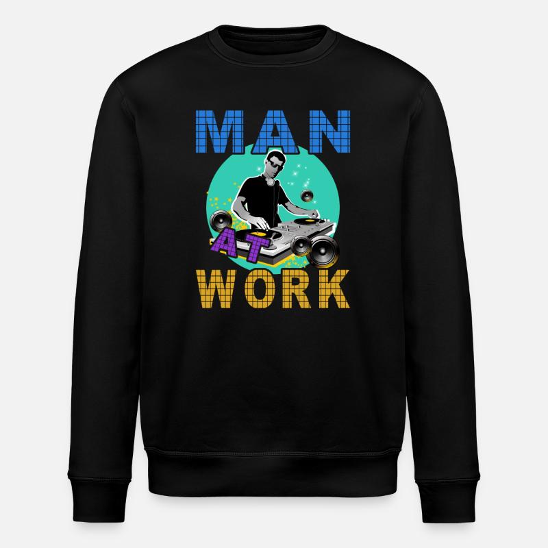 Dj Man at work - Stanley/Stella Unisex Bio-Sweatshirt ROLLER - Schwarz