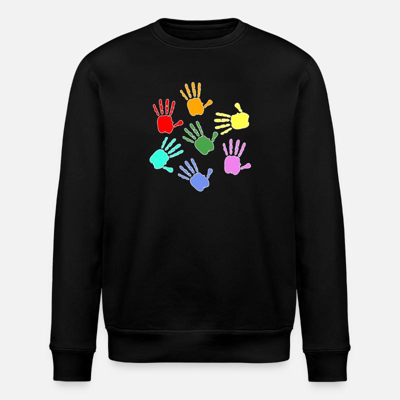 Malen Kids Hände - Stanley/Stella Unisex Bio-Sweatshirt ROLLER - Schwarz