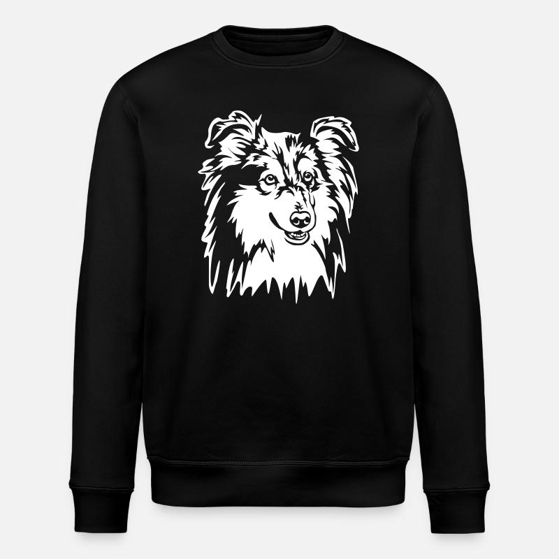 Sheltie Head « Black Edition » - Sweat bio ROLLER Stanley/Stella Unisexe - noir