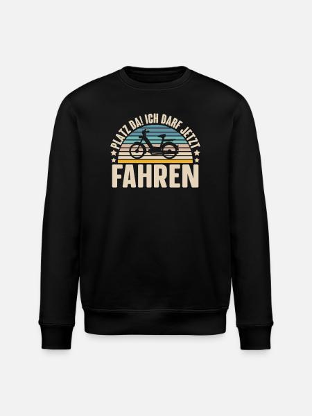 Mofa Führerschein Bestanden Geschenk - Stanley/Stella Unisex Bio-Sweatshirt ROLLER - Schwarz