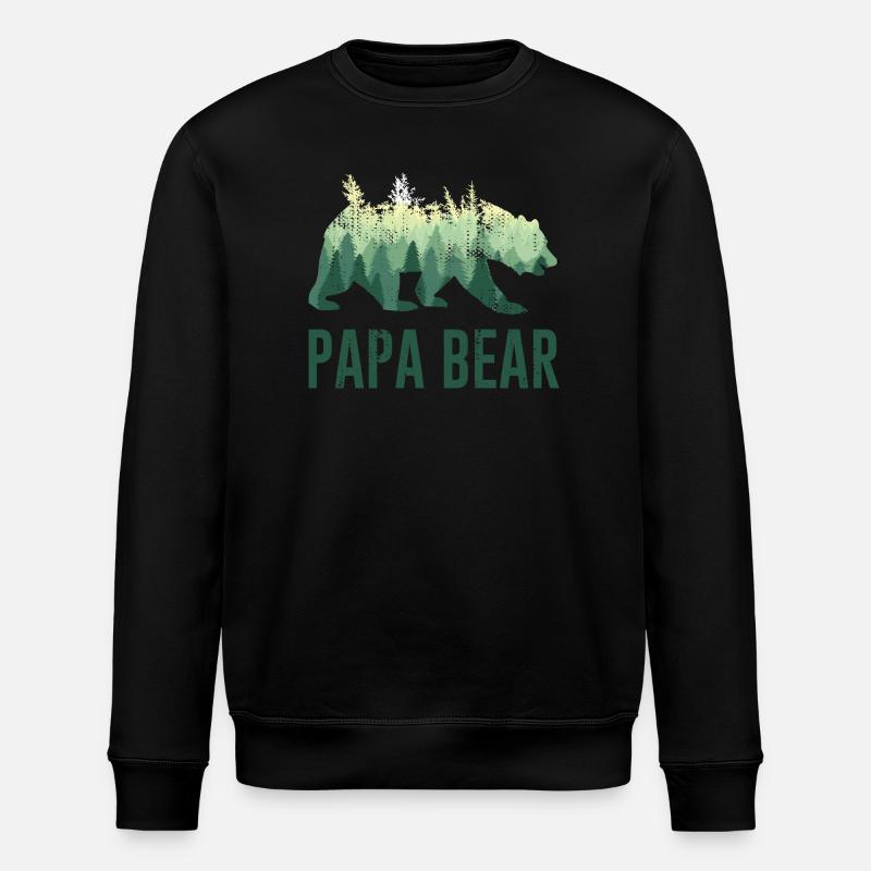 Papa Bear Daddy Vater - Stanley/Stella Unisex Bio-Sweatshirt ROLLER - Schwarz