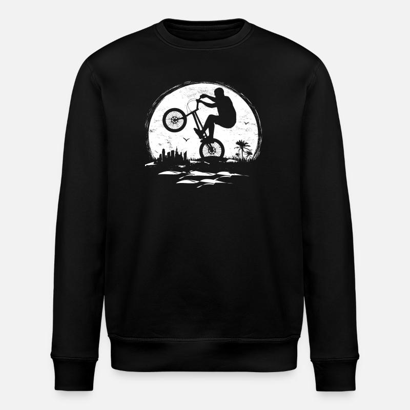 BMX Urban Artwork Moon - Stanley/Stella ROLLER Unisex Organic Sweatshirt - black