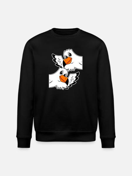 Seagull Seagulls - Stanley/Stella ROLLER Unisex Organic Sweatshirt - black