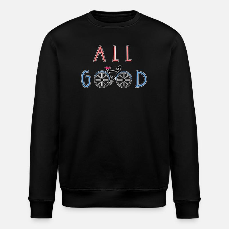 Biker Bicycle Biker Statement - Stanley/Stella ROLLER Unisex Organic Sweatshirt - black