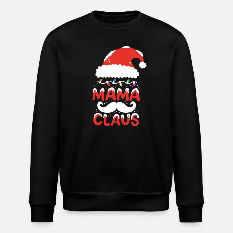 Weihnachten Mama Claus Mutter - Stanley/Stella Unisex Bio-Sweatshirt ROLLER - Schwarz