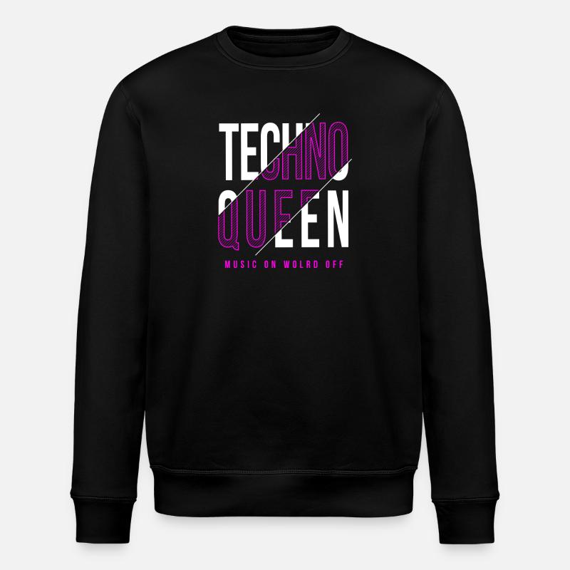 Techno Queen Design - Stanley/Stella Unisex Bio-Sweatshirt ROLLER - Schwarz