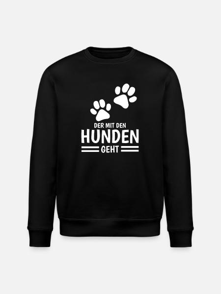 Dog and master sayings - Stanley/Stella ROLLER Unisex Organic Sweatshirt - black