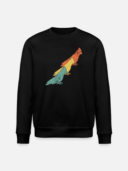 Nymphensittiche Vogel - Stanley/Stella Unisex Bio-Sweatshirt ROLLER - Schwarz