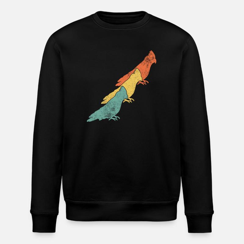 Nymphensittiche Vogel - Stanley/Stella Unisex Bio-Sweatshirt ROLLER - Schwarz