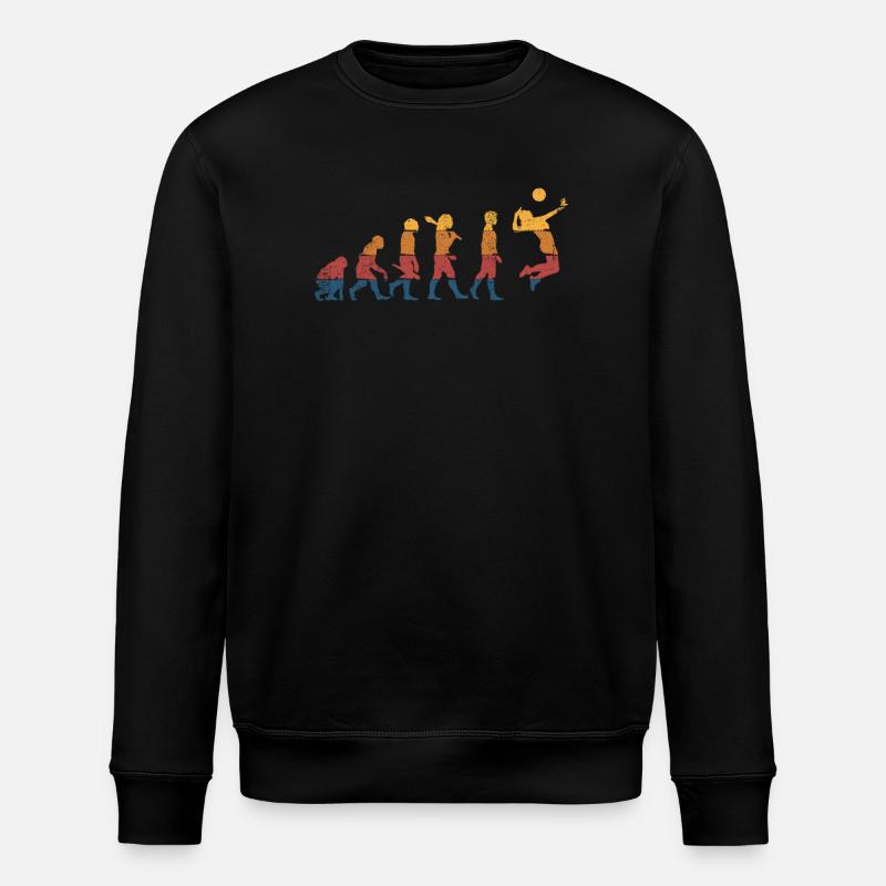 Volleyball Volleyballspieler - Stanley/Stella Unisex Bio-Sweatshirt ROLLER - Schwarz