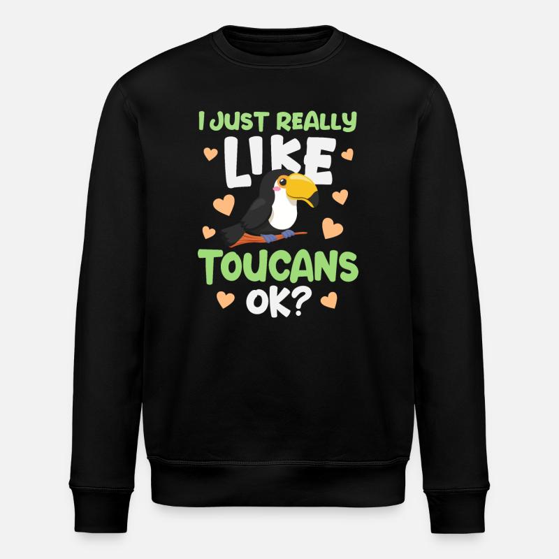 Tukan Vogel Toucan - Stanley/Stella Unisex Bio-Sweatshirt ROLLER - Schwarz