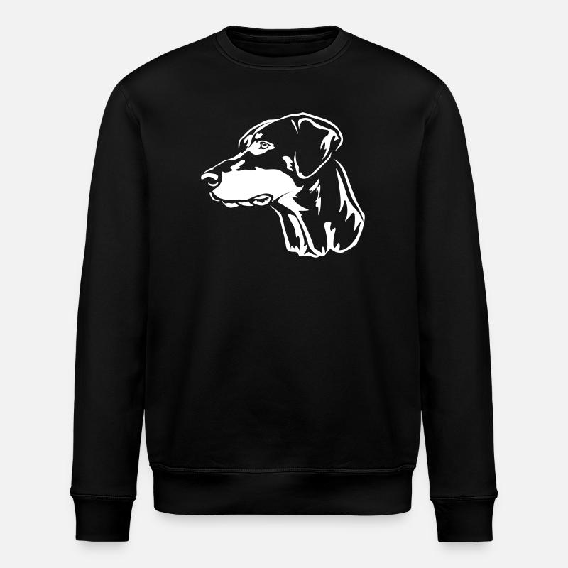 Doberman Head "Black Edition" - Stanley/Stella ROLLER Unisex Organic Sweatshirt - black