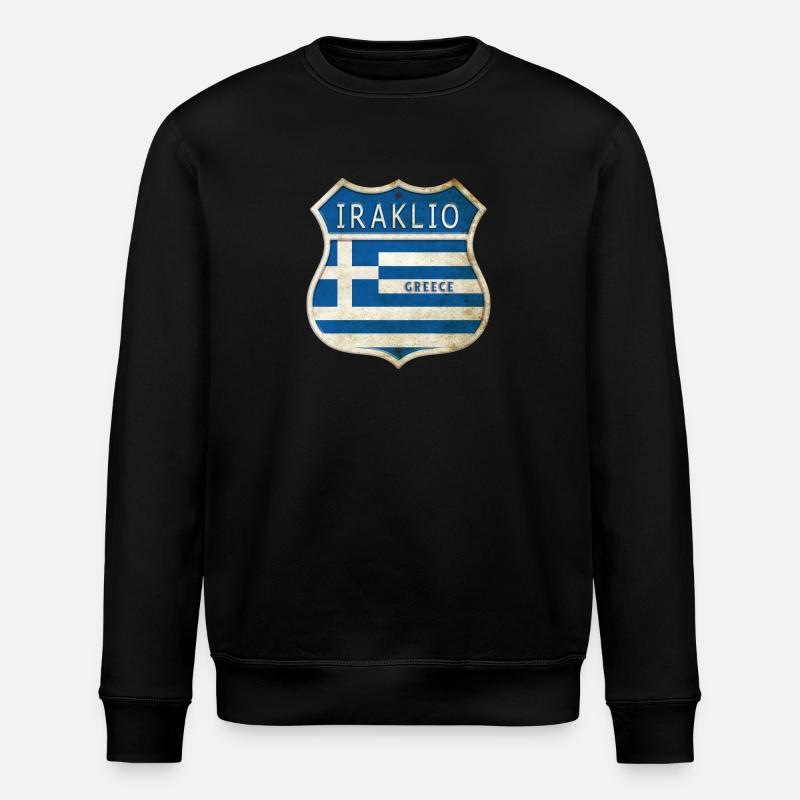 Héraklion Grèce Armoiries Drapeaux Design - Sweat bio ROLLER Stanley/Stella Unisexe - noir