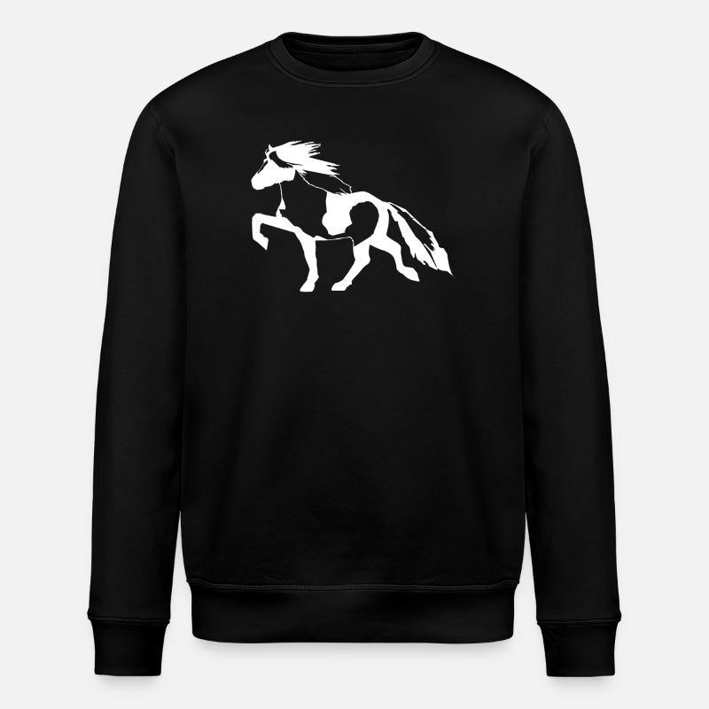 Schecke Islandpferd - Stanley/Stella Unisex Bio-Sweatshirt ROLLER - Schwarz
