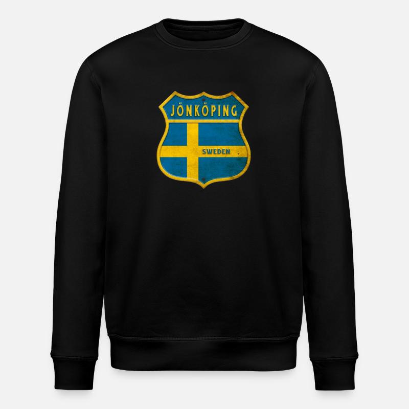 Jönköping Suède Armoiries Drapeaux - Sweat bio ROLLER Stanley/Stella Unisexe - noir