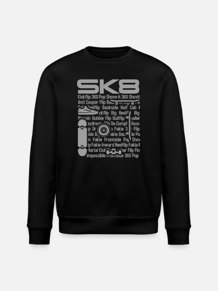 SK8 Schlittschuh - Stanley/Stella Unisex Bio-Sweatshirt ROLLER - Schwarz