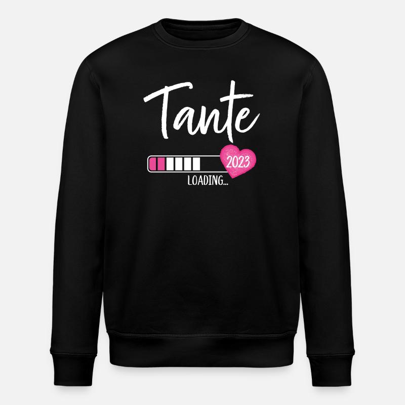 Tante Loading 2023 Herz Nichte Mädchen - Stanley/Stella Unisex Bio-Sweatshirt ROLLER - Schwarz