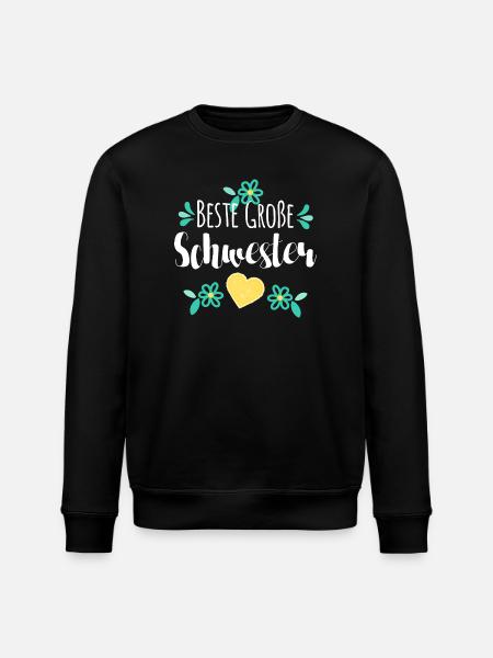 Beste Große Schwester - Stanley/Stella Unisex Bio-Sweatshirt ROLLER - Schwarz