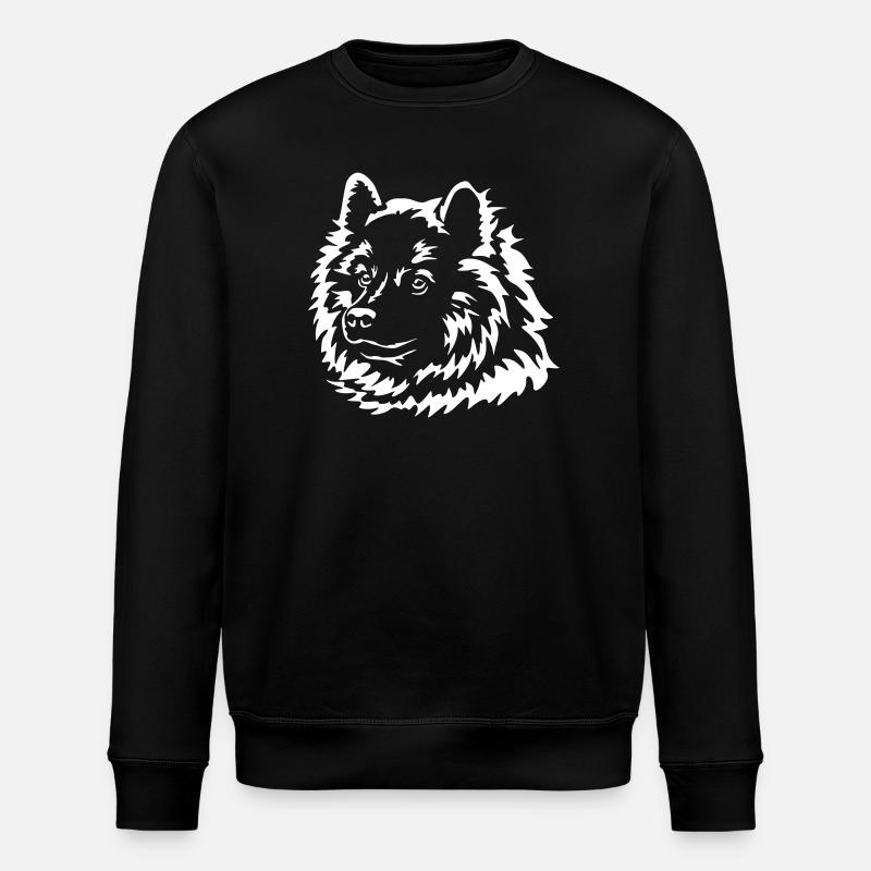 Eurasier Kopf "Black Edition" - Stanley/Stella Unisex Bio-Sweatshirt ROLLER - Schwarz