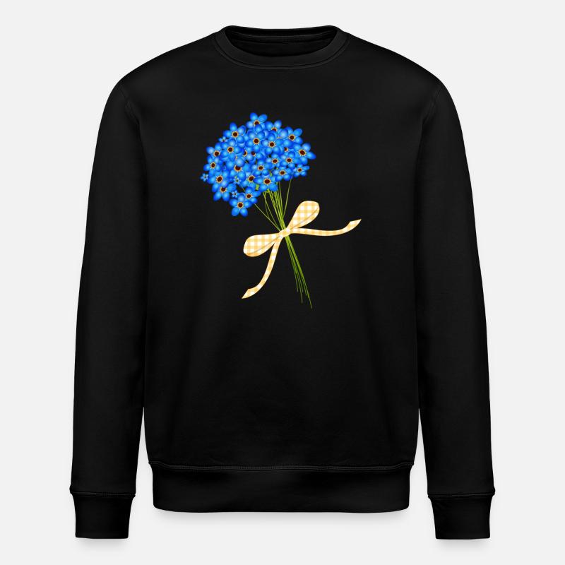 bouquets délicats oubliez-moi-pas - Sweat bio ROLLER Stanley/Stella Unisexe - noir