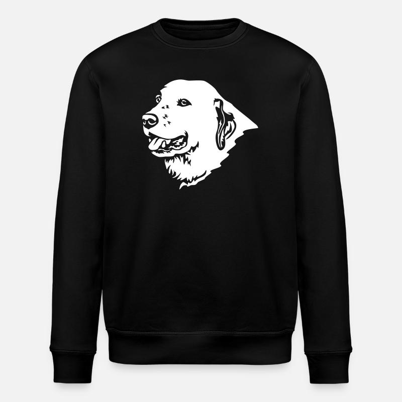 Zentralasiatischer Owtscharka Kopf "Black Edition" - Stanley/Stella Unisex Bio-Sweatshirt ROLLER - Schwarz