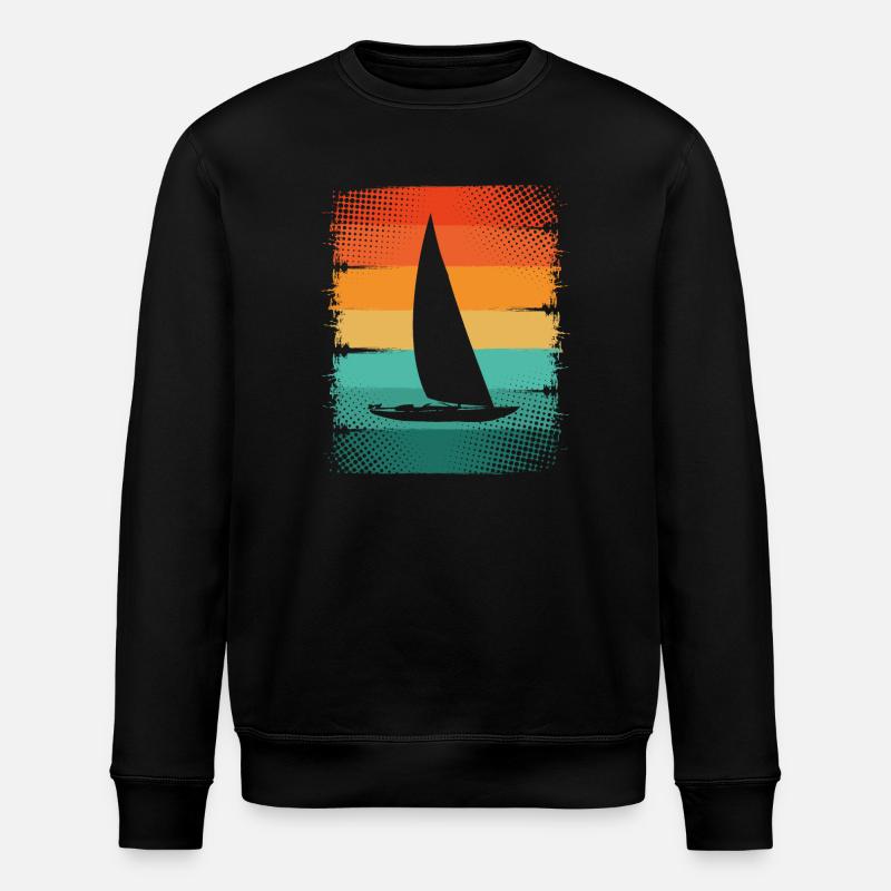 Segelboot - Stanley/Stella Unisex Bio-Sweatshirt ROLLER - Schwarz