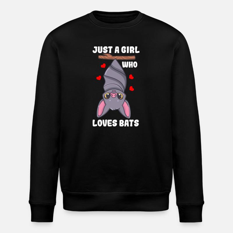 Fledermäuse Fledermausliebhaber - Stanley/Stella Unisex Bio-Sweatshirt ROLLER - Schwarz