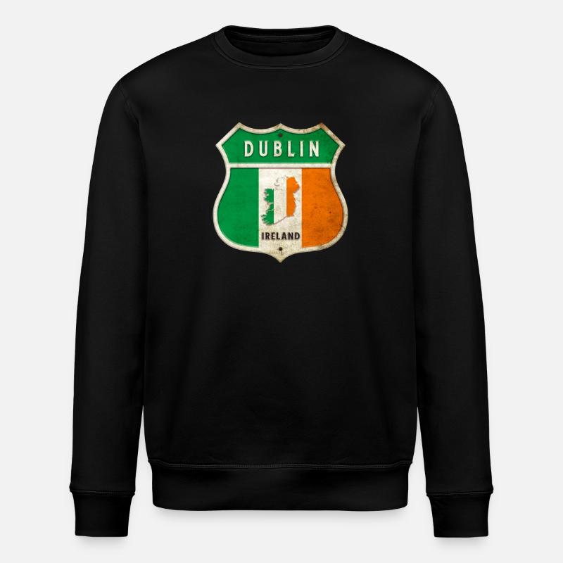 Dublin Irlande Armoiries Drapeaux Design - Sweat bio ROLLER Stanley/Stella Unisexe - noir
