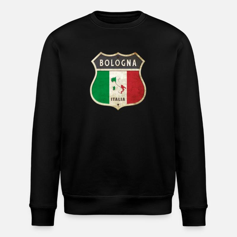 Bologne Italie Armoiries Drapeaux Design - Sweat bio ROLLER Stanley/Stella Unisexe - noir