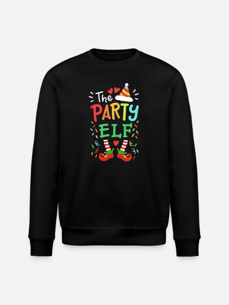 Party-Elf Elf Weihnachten - Stanley/Stella Unisex Bio-Sweatshirt ROLLER - Schwarz