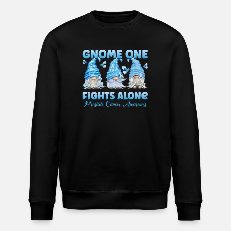 Prostata Krebs Prostatakarzinom Hellblau Gnom - Stanley/Stella Unisex Bio-Sweatshirt ROLLER - Schwarz