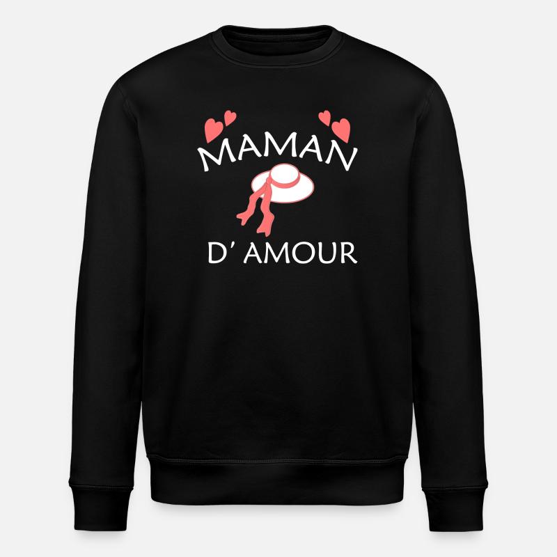 Chapeau d'Amour Maman - Sweat bio ROLLER Stanley/Stella Unisexe - noir